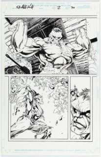 Pascual Ferry and Al Milgrom - The Savage Hulk Story Page 2 Original Art (Marvel, 1996).