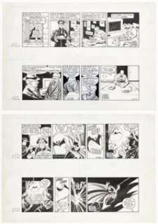 Carmine Infantino (as Cinfa) and John Nyberg Batman Daily Comic Strip Original Art Group of 2 (Creators Syndicate/DC, 1991). (Total: 2 Items) | Heritage