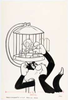 John Costanza Tweety & Sylvester #118 Cover Original Art (Whitman, 1982).