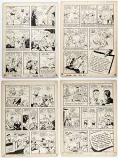 Ken Battefield Master Comics Buck Jones Story Page Original Art Group of 4 (Fawcett, 1940-1941). (Total: 4 Original Art) | Heritage