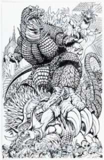 Jeffrey Zornow - Godzilla Illustration Original Art (c. 2010s).