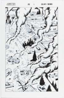 Brian Shearer [S.L. Gallant printed blue lines] G.I. Joe: A Real American Hero #243 Splash Page 1 Original Art (IDW, 2017).