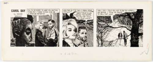 David Wright Carol Day #2655 Daily Comic Strip Original Art (London Daily Mail, c. 1962-63). | Heritage
