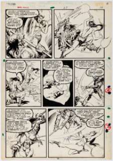 Tony DeZuñiga, Rico Rival, and The Tribe Marvel Premiere #27 Satana Story Page 8 Original Art (Marvel, 1975).