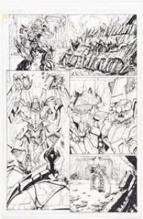 Dan Khanna and Andrew Griffith Transformers: Defiance #1 Story Page 20 Original Art (IDW, 2009).