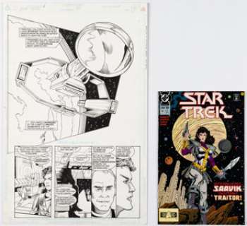 Deryl Skelton, Steve Carr, and Arne Starr Star Trek #51 Story Page 7 Original Art (DC, 1989). (Total: 2 Original Art)