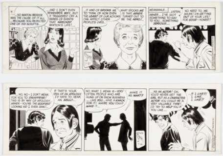 Leonard Starr Mary Perkins, On Stage Daily Comic Strip Original Art Group of 2 (Chicago Tribune/N.Y. News Syndicate, 1978). (Total: 2 Original Art)