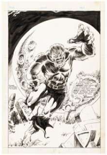 Howard Bender and Al Milgrom Dracula Lives #65 Werewolf by Night Pin-Up Original Art (Marvel UK, 1976). (Total: 2 Items) | Heritage