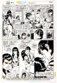 John Buscema and John Romita Sr. Our Love Story #2 Story Page 7 Original Art (Marvel, 1969). | Heritage