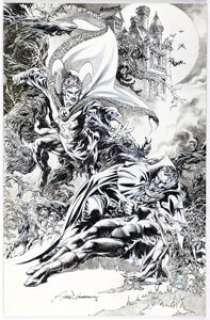 Rudy Nebres - Dracula vs. Doctor Strange and Scarlet Witch Specialty Illustration Original Art (2012). | Heritage