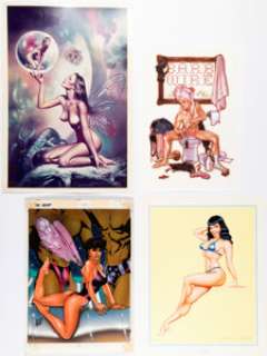 Adam Hughes Marvel Swimsuit Special #3 Wasp Pin-Up Production Color Original Art and Prints Group of 4 (Marvel, 1994). (Total: 4 Original Art) | Heritage