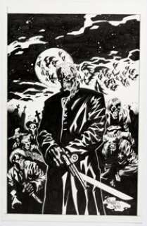 Kyle Hotz and Jason Moore The Undead #1 Variant Cover Original Art (Chaos!, 2002).