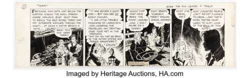Milton Caniff Terry and the Pirates Daily Comic Strip Original Art dated 3-13-39 (Chicago Tribune/News Syndicate Co., 1939). | Heritage