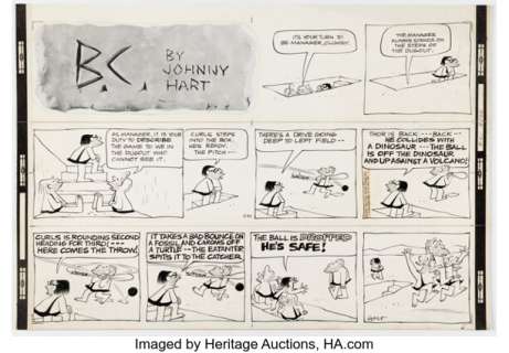 Johnny Hart B.C. Sunday Comic Strip Original Art dated 8-30-59 (N.Y. Herald Tribune, 1959). | Heritage
