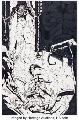 Alberto Ponticelli - Conan Pin-Up Illustration Original Art (1996).