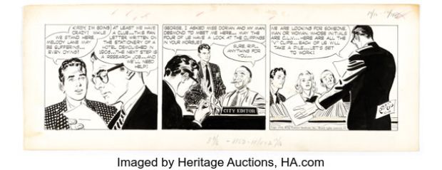 Alex Raymond Rip Kirby Daily Comic Strip Original Art dated 10-16-50 (King Features Syndicate, 1950). | Heritage