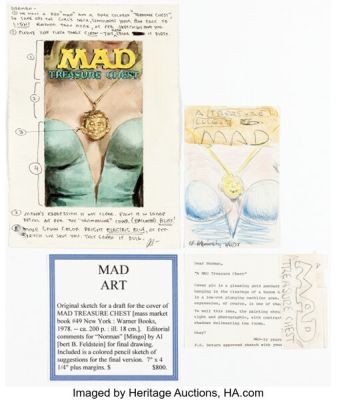 Norman Mingo A MAD Treasure Chest Cover Preliminary Original Art (Warner Books, 1978). (Total: 3 Original Art) | Heritage