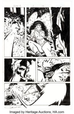 Lewis LaRosa and Scott Koblish Citizen V and the V-Battalion: Everlasting #2 Story Page 14 Original Art (Marvel, 2002).