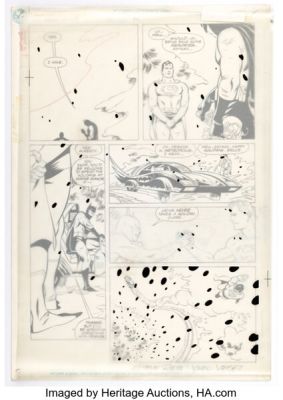 Steve Rude and Karl Kesel World’s Finest #2 Superman and Batman Story Page 46 Original Art (DC, 1990). | Heritage