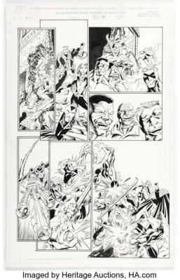 Mark Bagley and Vince Russell Thunderbolts #1 Story Page 31 Original Art (Marvel, 1997).