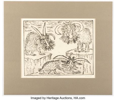 Edward Koren "The Need for Entertainment" Illustration Original Art (1986). | Heritage