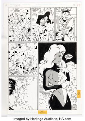 Jeff Moore and Mike Sellers Valor #10 Mon-El Story Page 11 Original Art (DC, 1993).