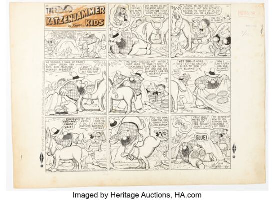 Harold Knerr The Katzenjammer Kids Sunday Comic Strip Original Art dated 3-13-49 (King Features Syndicate, 1949). | Heritage