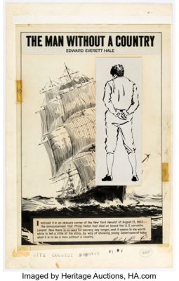 Angelo Torres Classics Illustrated #63 - The Man Without A Country Splash Page 1 Original Art (Gilberton, 1964). | Heritage
