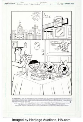 Christopher Cook and Mike DeCarlo The Powerpuff Girls #41 Story Page 1 Original Art (DC, 2003).
