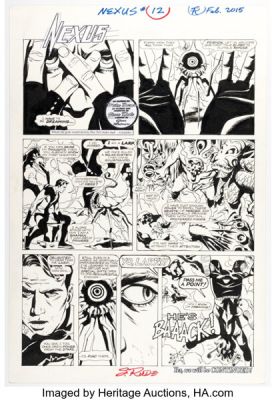 Steve Rude Nexus: The Newspaper Strips TPB #1 "The Coming of Gourmando" Badger Story Page 16 Original Art (Dark Horse, 2021). | Heritage
