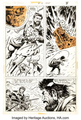 Sam Glanzman G.I. Combat #155 Haunted Tank Story Page 7 Original Art (DC, 1972). | Heritage