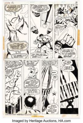 Sal Buscema and Jack Abel The Defenders #12 Xemnu Story Page 18 Original Art (Marvel, 1974). | Heritage