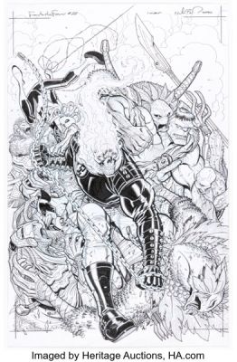 Nick Bradshaw Fantastic Four #22 (667) New Fantastic Four Cover Original Art (Marvel, 2020). | Heritage