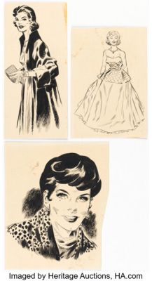 Don Heck - Glamorous Women Illustrations Original Art Group of 3 (undated). (Total: 3 Original Art) | Heritage