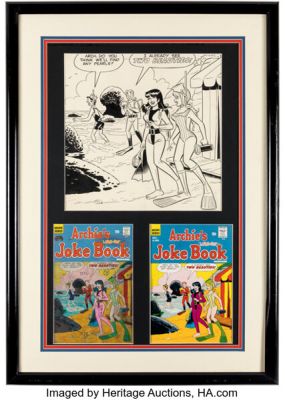 Dan DeCarlo Archie’s Joke Book Magazine #165 Cover Original Art and Production Color Guide (Archie, 1971). | Heritage