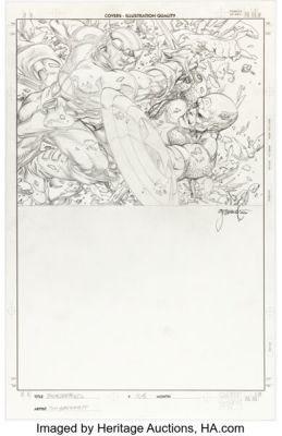 Tom Grummett Thunderbolts #105 Cover Pencils Original Art (Marvel, 2006).