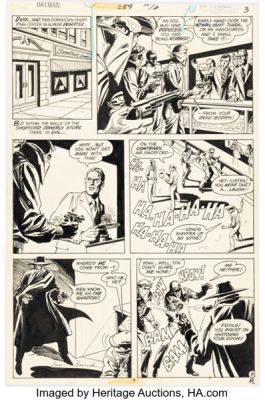 Irv Novick and Dick Giordano Batman #259 The Shadow Story Page 2 Original Art (DC, 1974). | Heritage