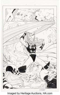 Ron Lim and Scott Koblish Avengers Next #2 Thena First Appearance Story Page 11 Original Art (Marvel, 2007).