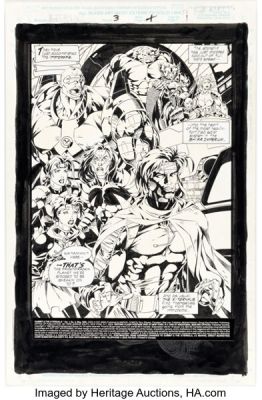Salvador Larroca and Al Milgrom Gambit & the X-Ternals #3 "Age of Apocalypse" Splash Page 1 Original Art (Marvel, 1995). | Heritage