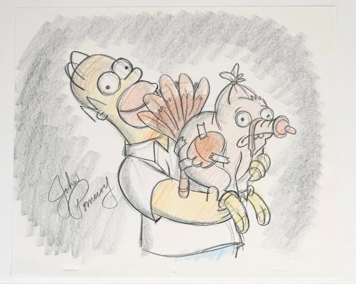 Animation Pomeroy... | Lot 187 - ANIMATION POMEROY John The Simpsons the Movie 2006 Dessin... | Vermot et Associés