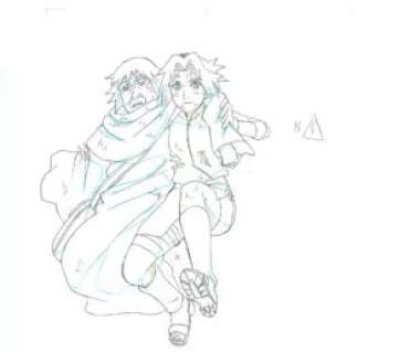 KISHIMOTO Masashi - NARUTO - 669 – Sakura et Chyo – Genga B1