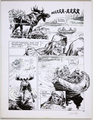 Derib - Buddy Longway,... | Lot 99 - DERIB - Buddy Longway, planche n°22 à l’encre de Chine... | Tessier Sarrou