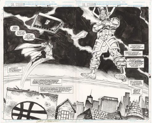 Geof Isherwood | Doctor Strange #42 p14+15 (Double Spread) | Nostalgic Investments