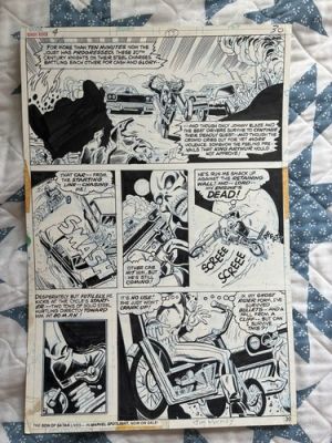 Ghost Rider #4 Original Art Jim Mooney Signed Marvel Bronze Horror One Of A Kind | eBay US