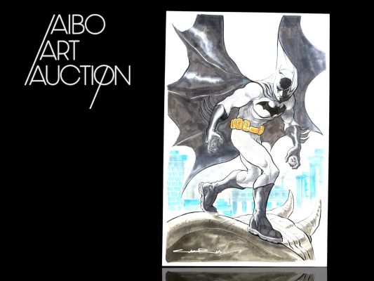 Yildiray Cinar Batman Illustration... | Lot 55 - Yildiray Cinar Batman Illustration couleur à l’encre... | Aibo Art Auction