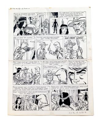 Tibet (Gilbert Gascard, 1931-2010) | Lot 78 : Ric Hochet, Tome 25, Coups de griffe chez Bouglione, planche 16. | misc / divers