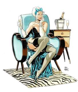 Meynet, Félix - Dessin original couleur - Champagne | Catawiki