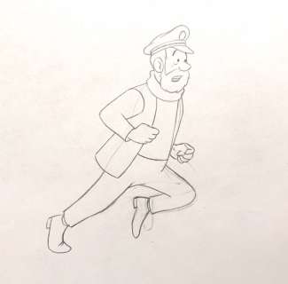 Tintin - Animation Production Drawing - Haddock - On a marché sur la lune - (années 60) | Catawiki