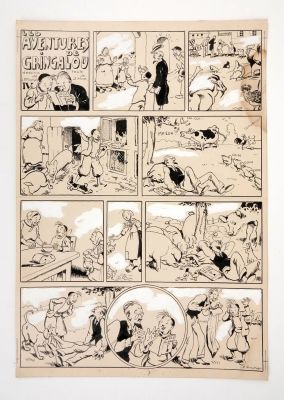 Pinchon Emile Joseph... | PINCHON Emile Joseph Porphyre Les aventures de Gringalou Planche... | Vermot et Associés