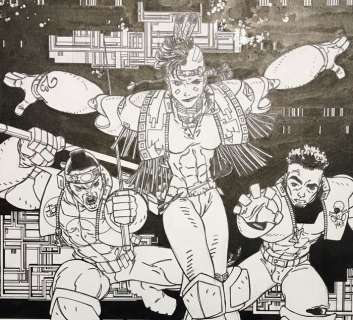 Kamikazes - Duke Mighten - Originele Promo voor Kamikazes - Original Art - (1994)